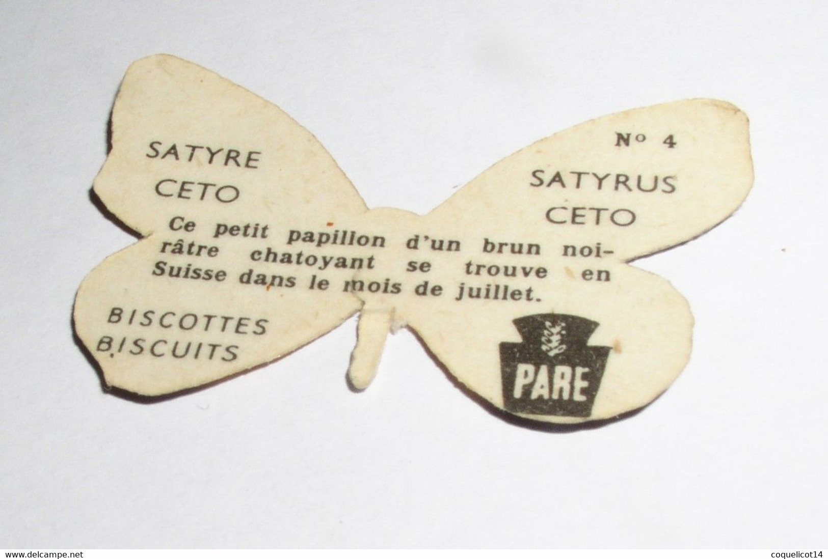 Biscottes Biscuits Paré Découpis Papillon N°4 Satyre Ceto - Animaux