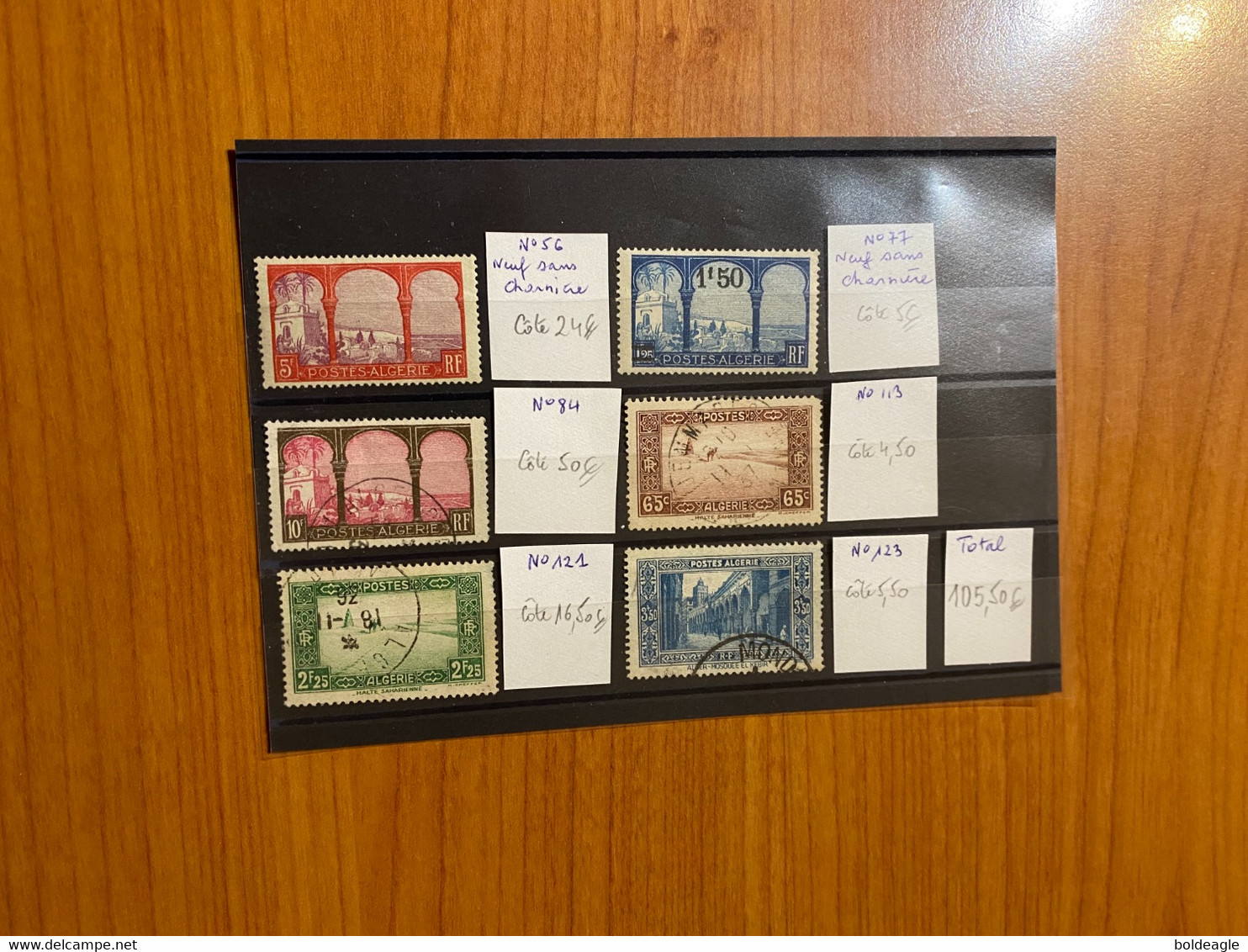 Postes Algérie - Lot De 6 Timbres YT 56/77/84/113/121/123 - Other & Unclassified