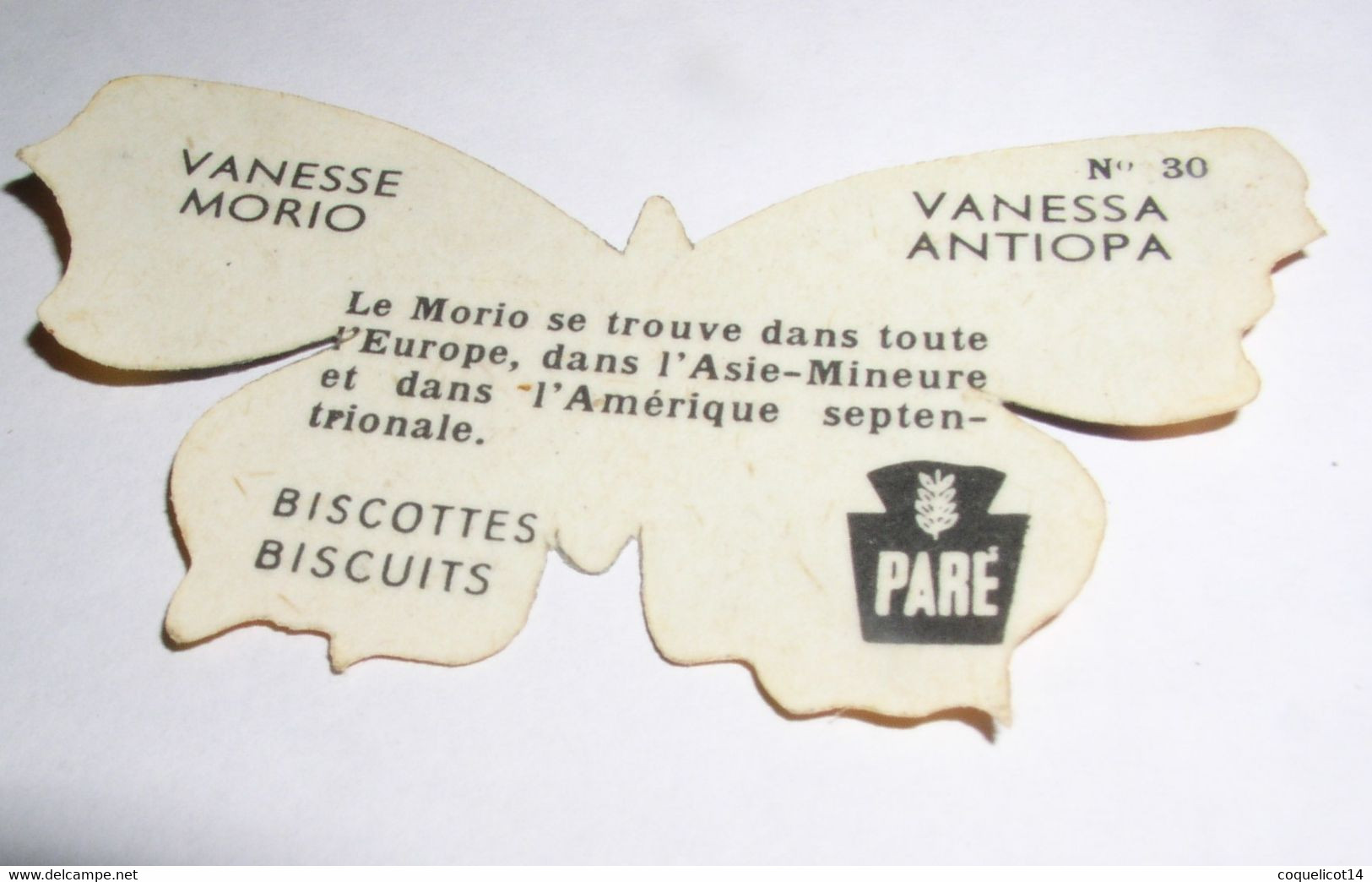 Biscottes Biscuits Paré Découpis Papillon N°30 Vanesse Morio - Animaux