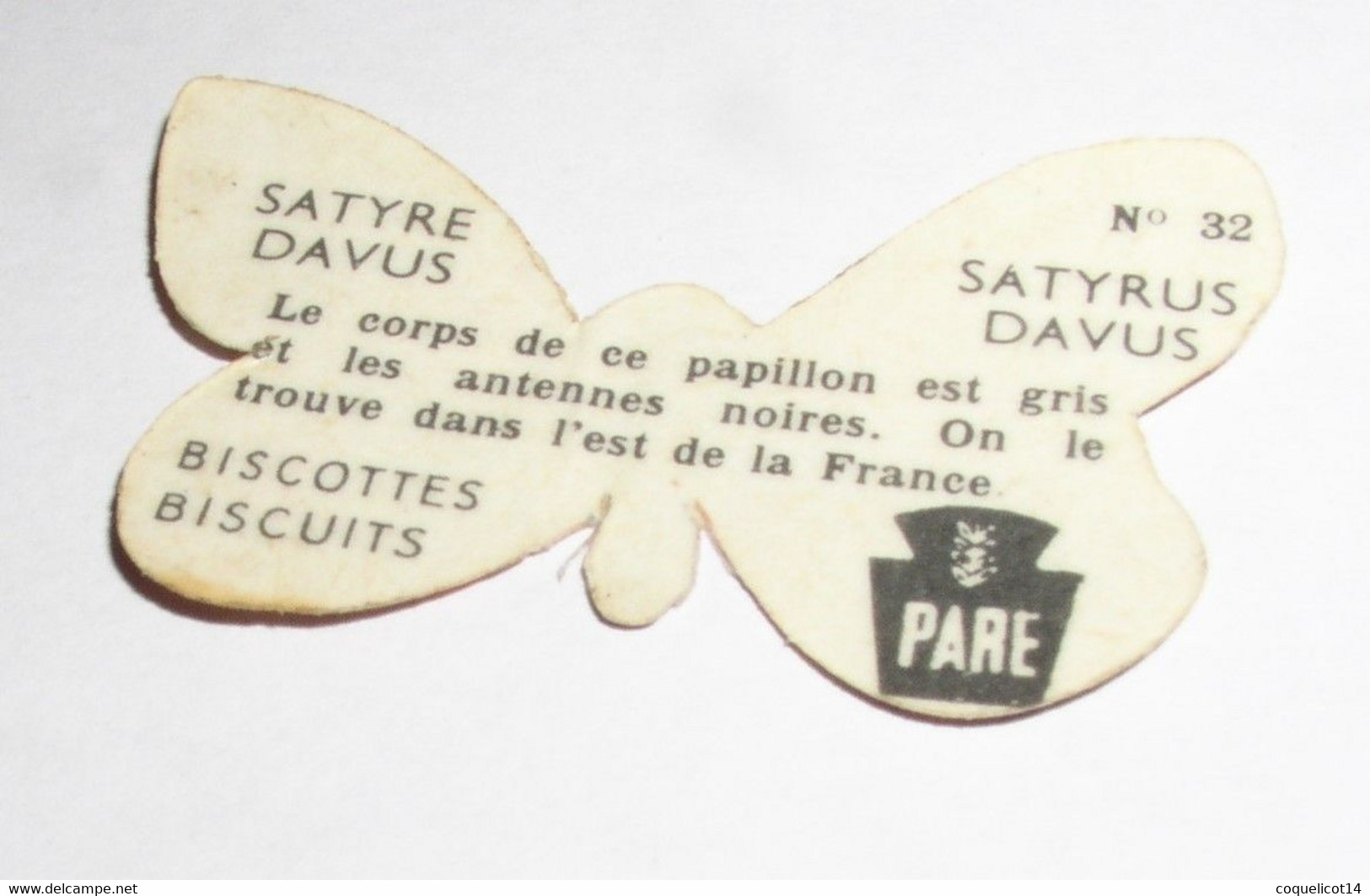 Biscottes Biscuits Paré Découpis Papillon N°32 Satyre Davus - Animaux