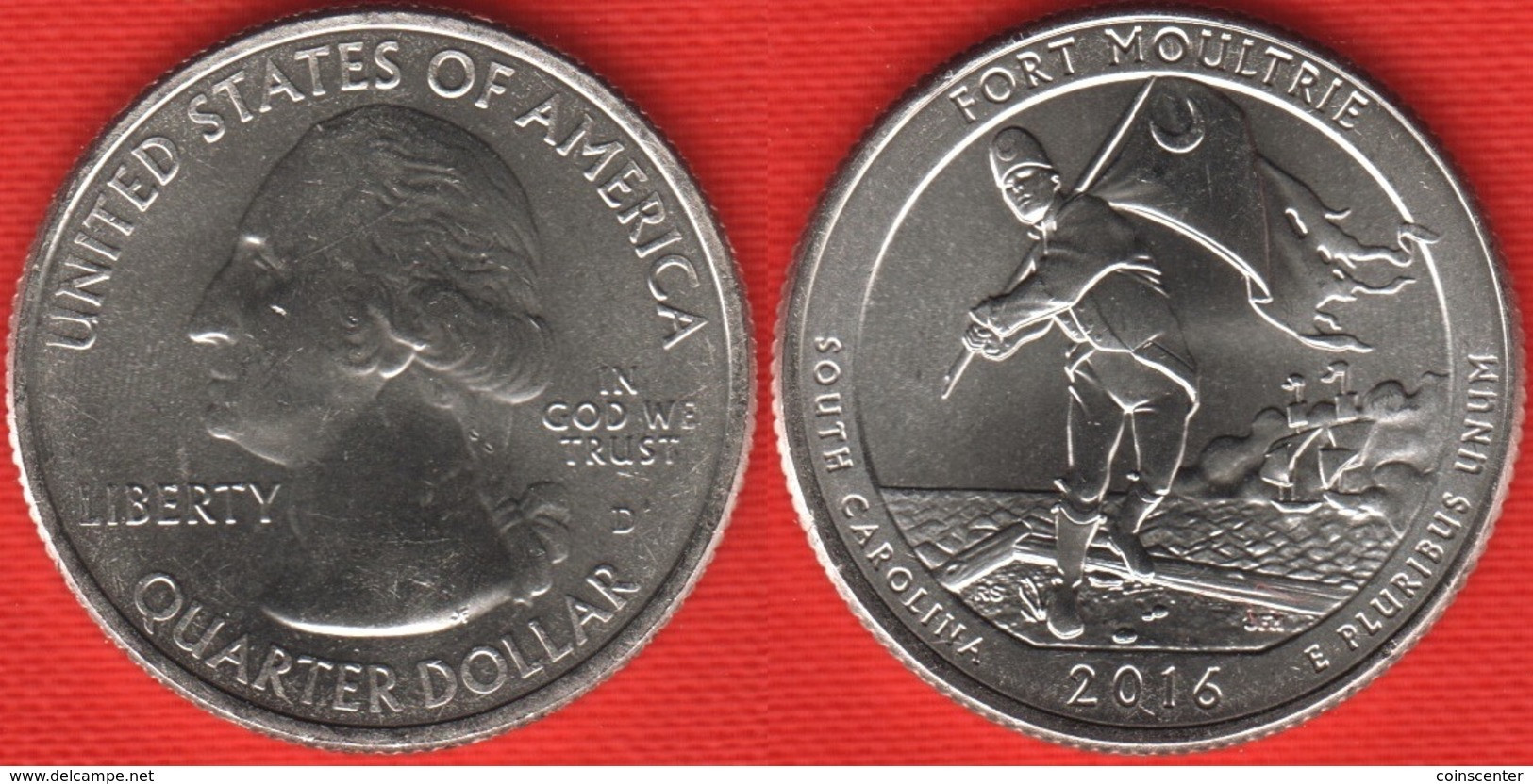 USA Quarter (1/4 Dollar) 2016 D Mint "Fort Moultrie" UNC - 2010-...: National Parks