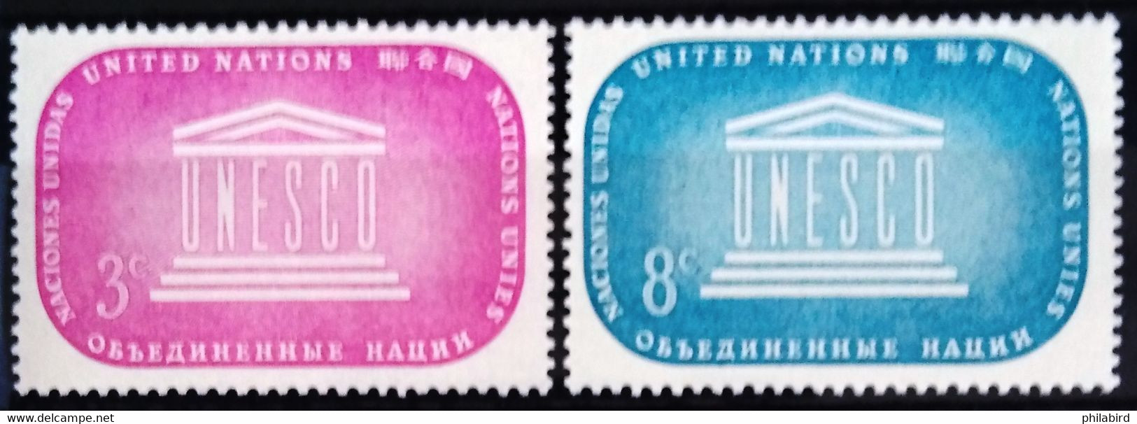 NATIONS-UNIS - NEW YORK                   N° 33/34                       NEUF** - Unused Stamps