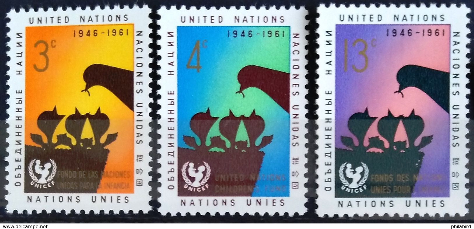 NATIONS-UNIS - NEW YORK                   N° 93/95                     NEUF** - Ongebruikt