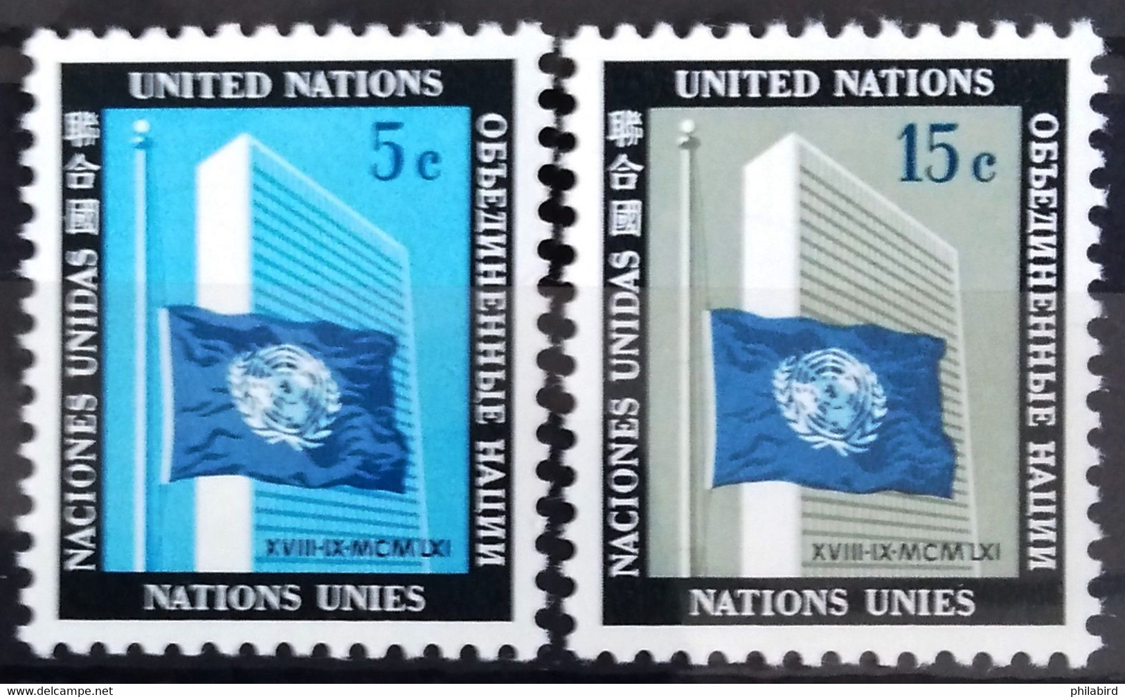 NATIONS-UNIS - NEW YORK                   N° 104/105                     NEUF** - Nuovi