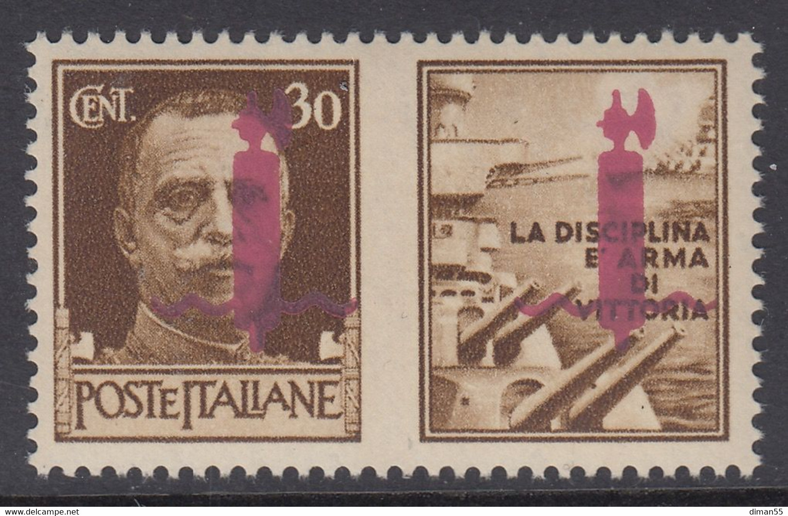 ITALY - R.S.I. - Propaganda Di Guerra Emiss. Di Firenze Sassone N. 41/I (Lilla) - Cat. 300 Euro - Gomma Integra MNH** - Propaganda Di Guerra