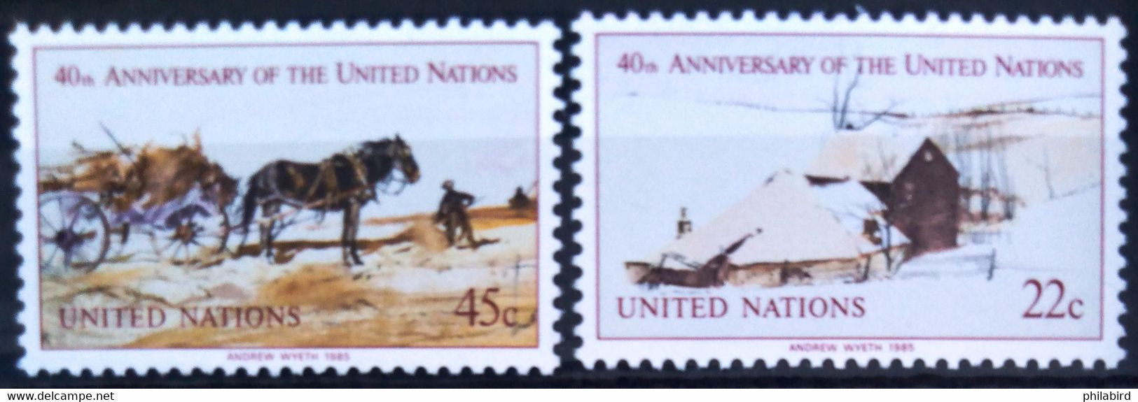 NATIONS-UNIS - NEW YORK                   N° 438/439                   NEUF** - Unused Stamps
