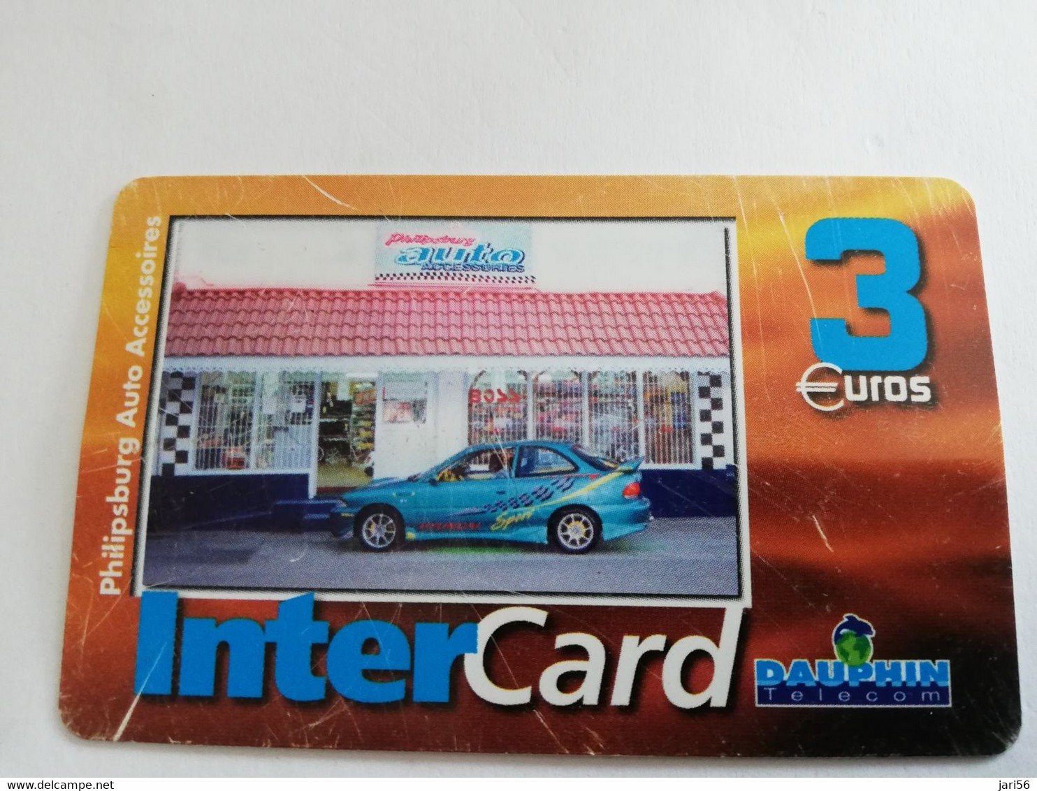 ST MARTIN / INTERCARD  3 EURO    PHILIPSBURG AUTO ACCESSOIRES          NO 112  Fine Used Card    ** 6608 ** - Antille (Francesi)