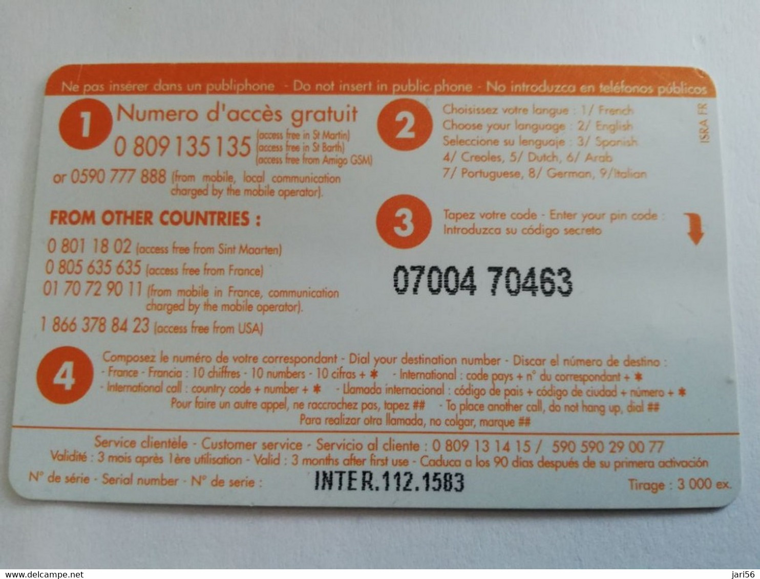 ST MARTIN / INTERCARD  3 EURO    PHILIPSBURG AUTO ACCESSOIRES          NO 112  Fine Used Card    ** 6608 ** - Antillen (Frans)