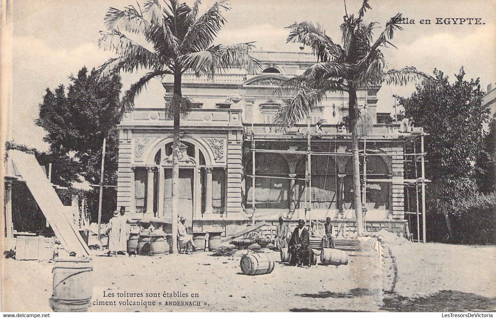 Villa En Egypte Les Toitures Sont En Ciment Andernach - Carte Publicitaire - Toitures Terrasses - Autres & Non Classés