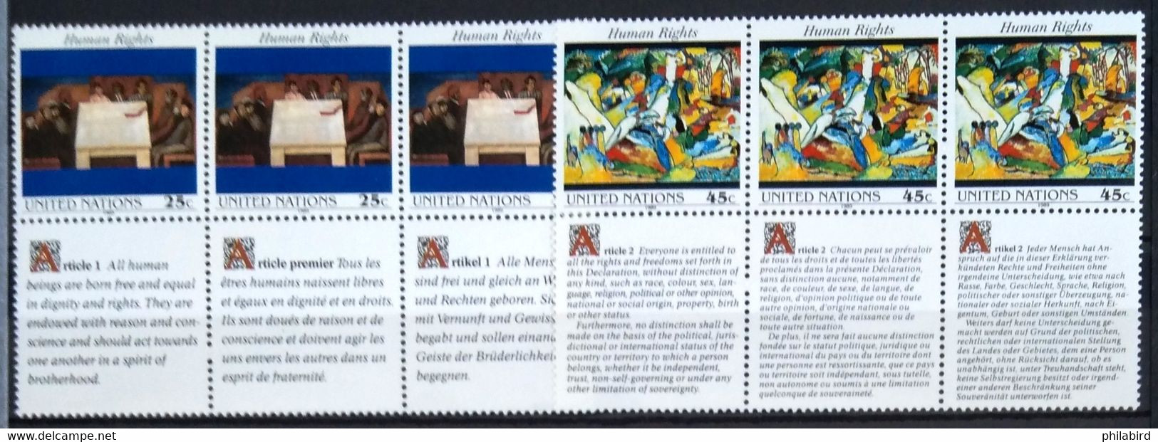 NATIONS-UNIS - NEW YORK                   N° 563/568                NEUF** - Unused Stamps