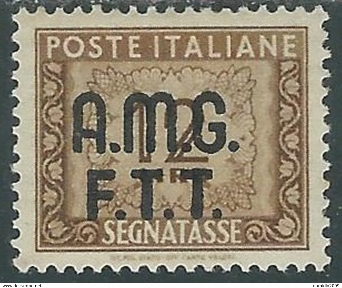 1947-49 TRIESTE A SEGNATASSE 12 LIRE MH * - P17-7 - Segnatasse