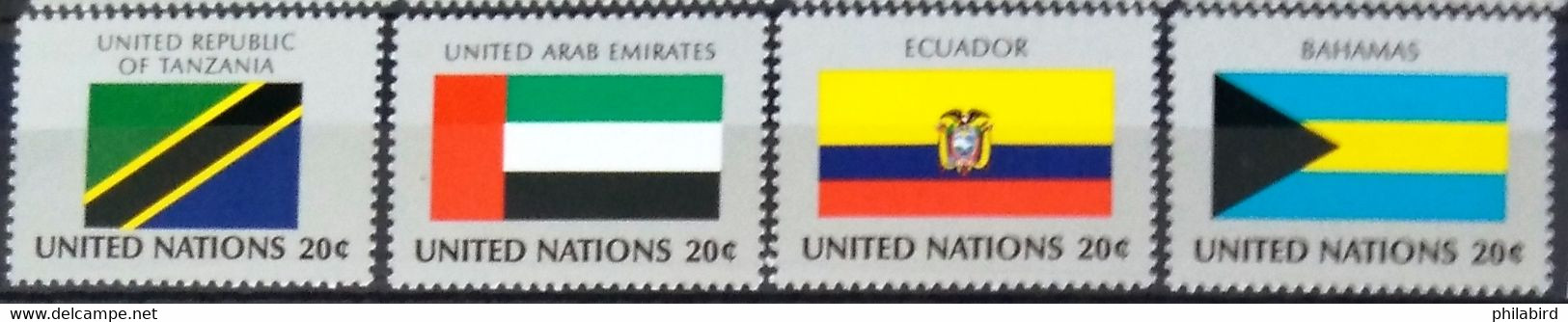 NATIONS-UNIS - NEW YORK                   N° 424/427                  NEUF** - Unused Stamps