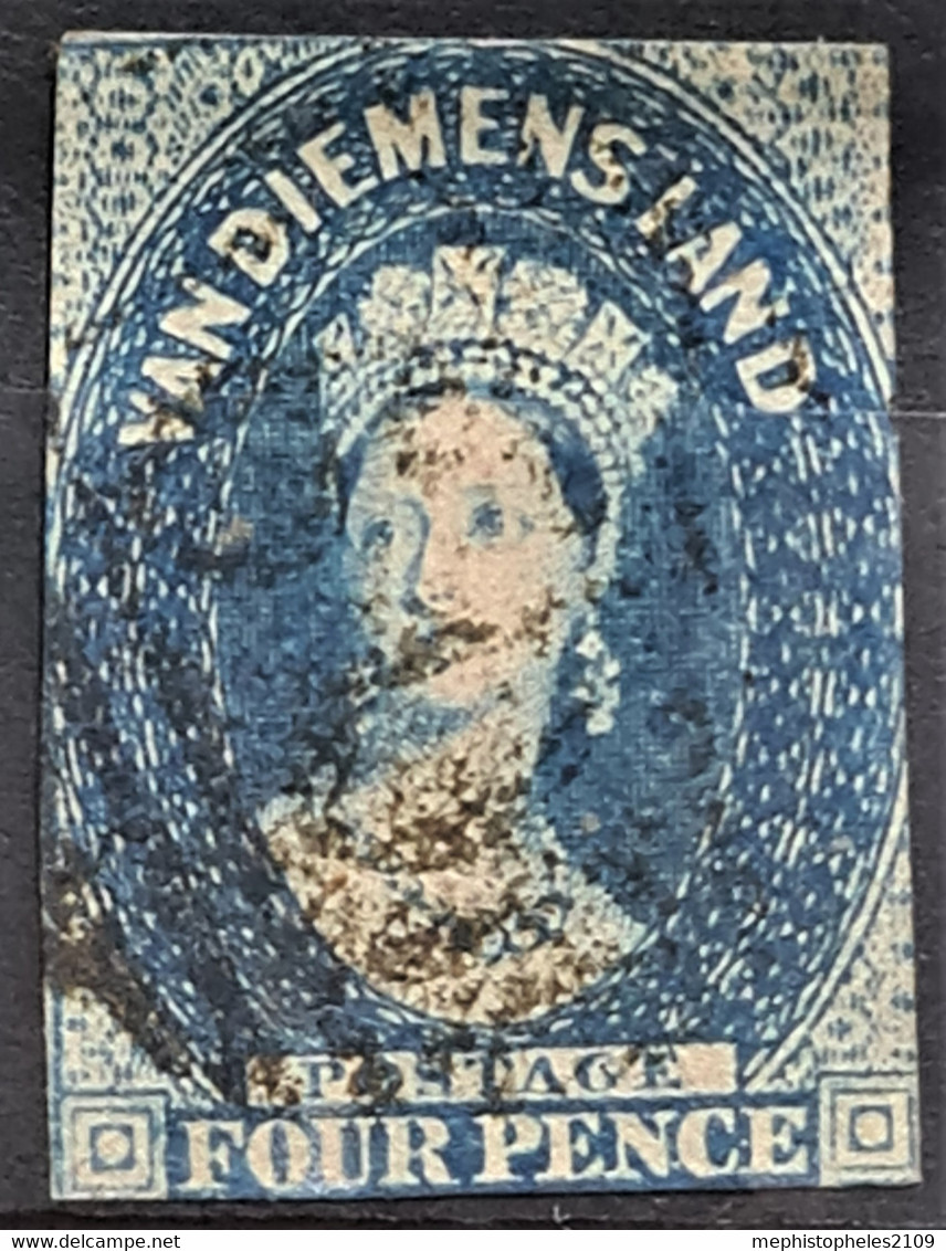 TASMANIA 1857 - Canceled - Sc# 9 - 4d - Oblitérés