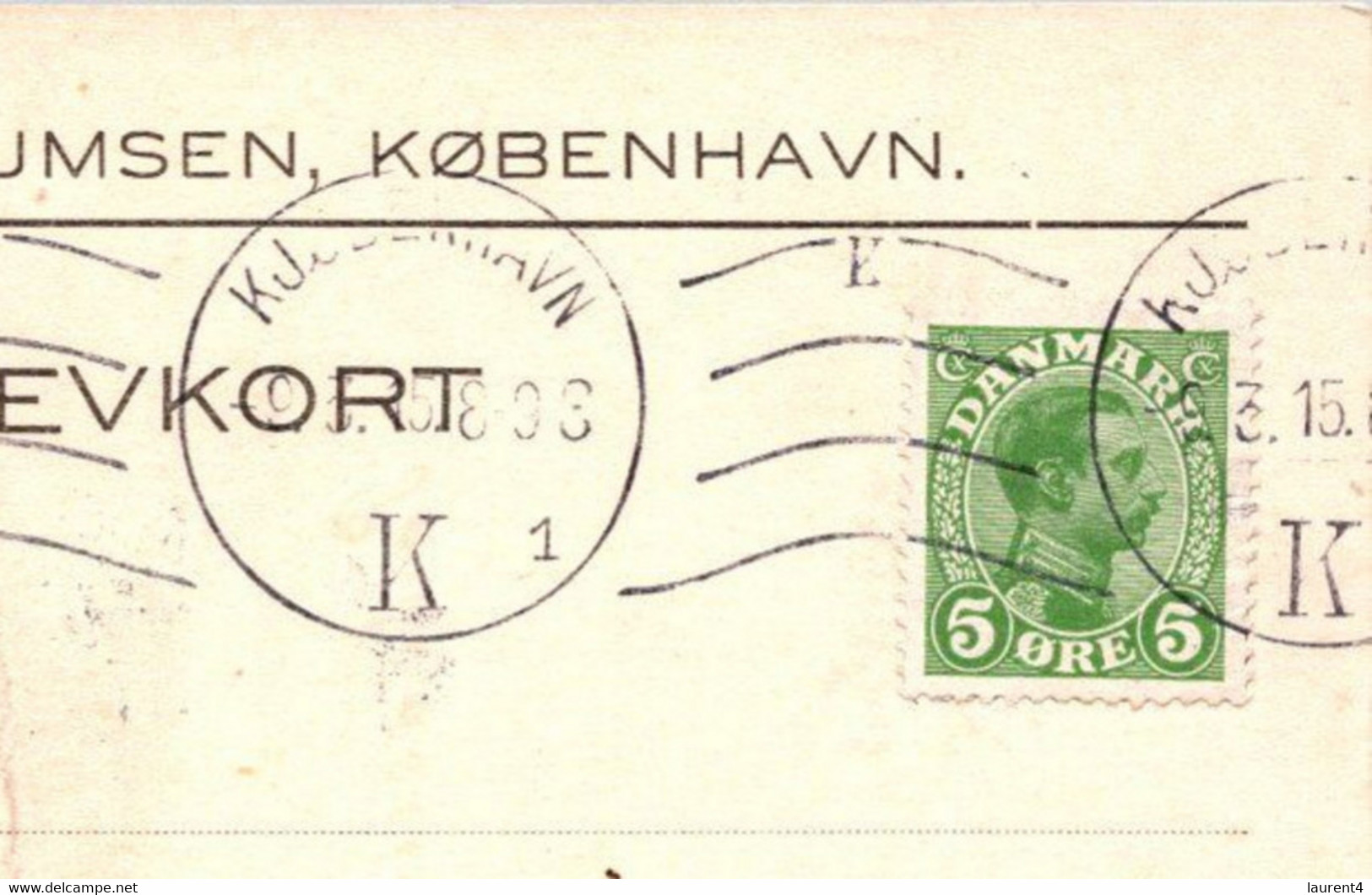 (5 B 8) Denmark - Posted - 1915 - BREVKORT - Other & Unclassified