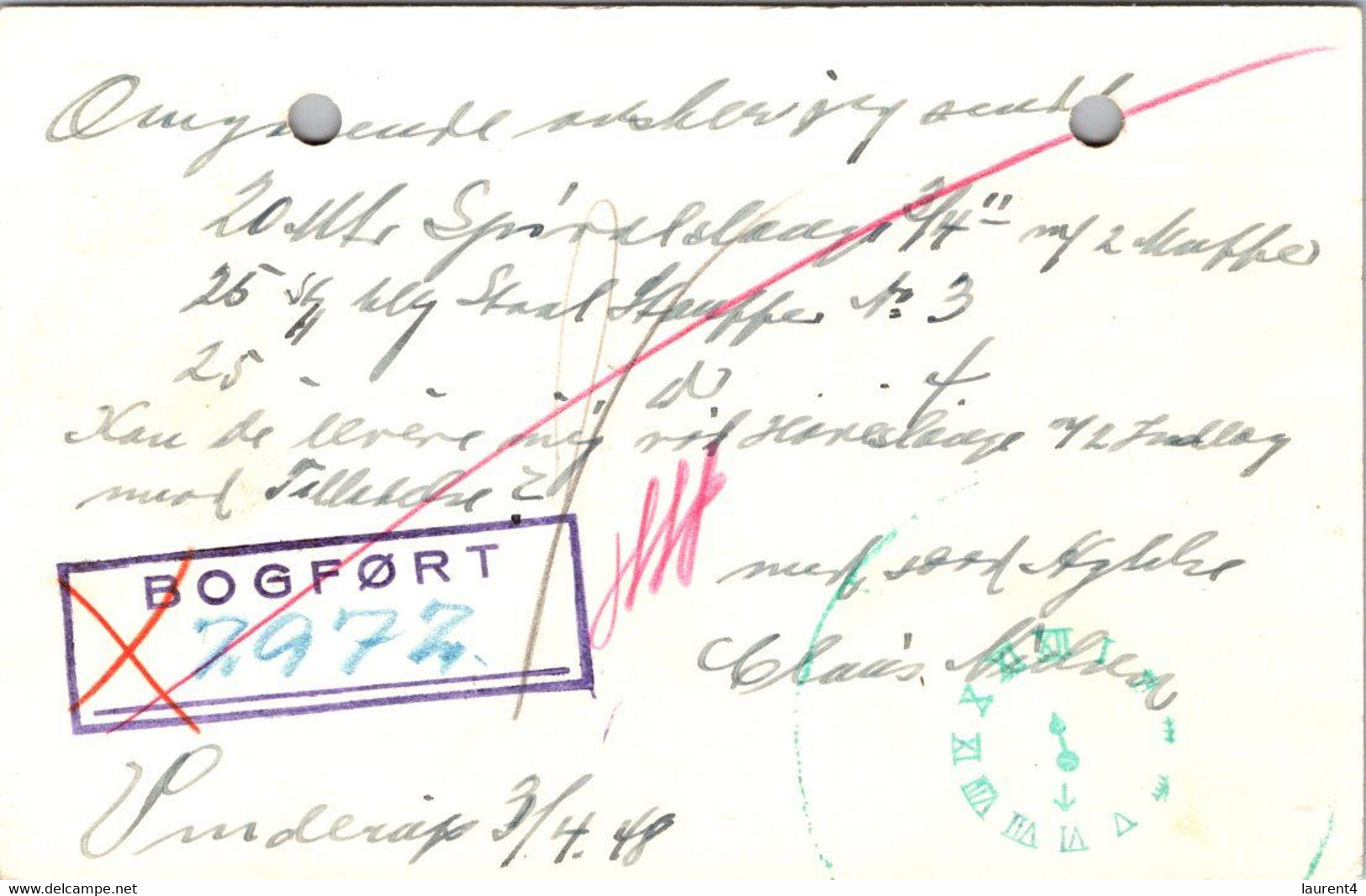 (5 B 8) Denmark - Posted - 1948 - BREVKORT - Other & Unclassified