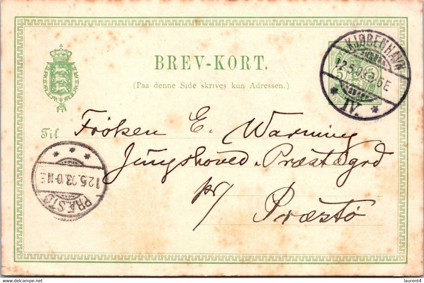 (5 B 8) Denmark - Posted - 1903 - BREV-KORT - Otros & Sin Clasificación