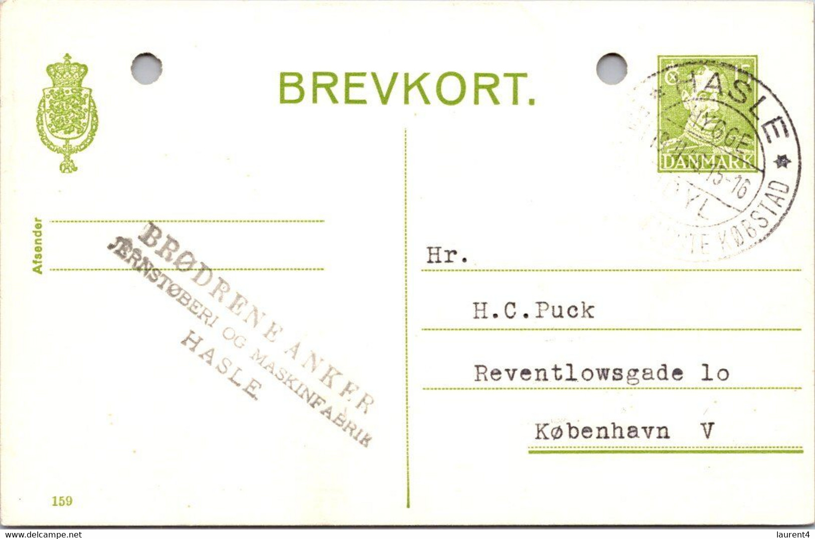 (5 B 8) Denmark - Posted - 1946 - BREVKORT - Otros & Sin Clasificación