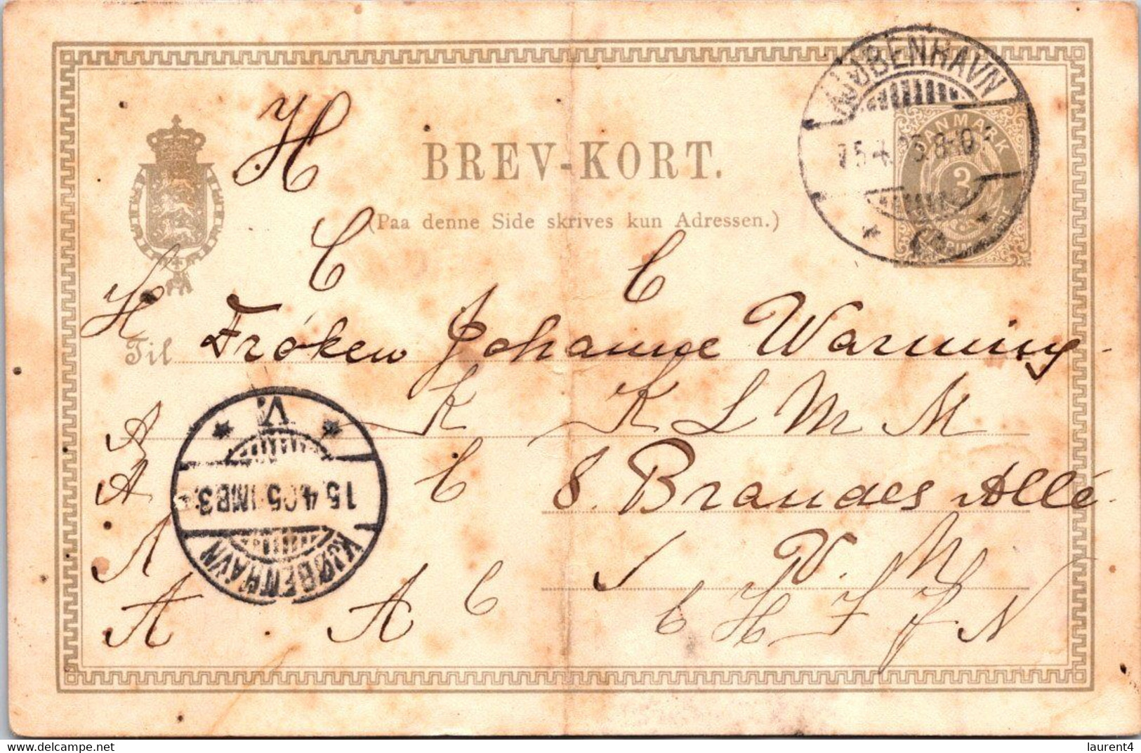 (5 B 8) Denmark - Posted - 1905 - BREV-KORT - Autres & Non Classés