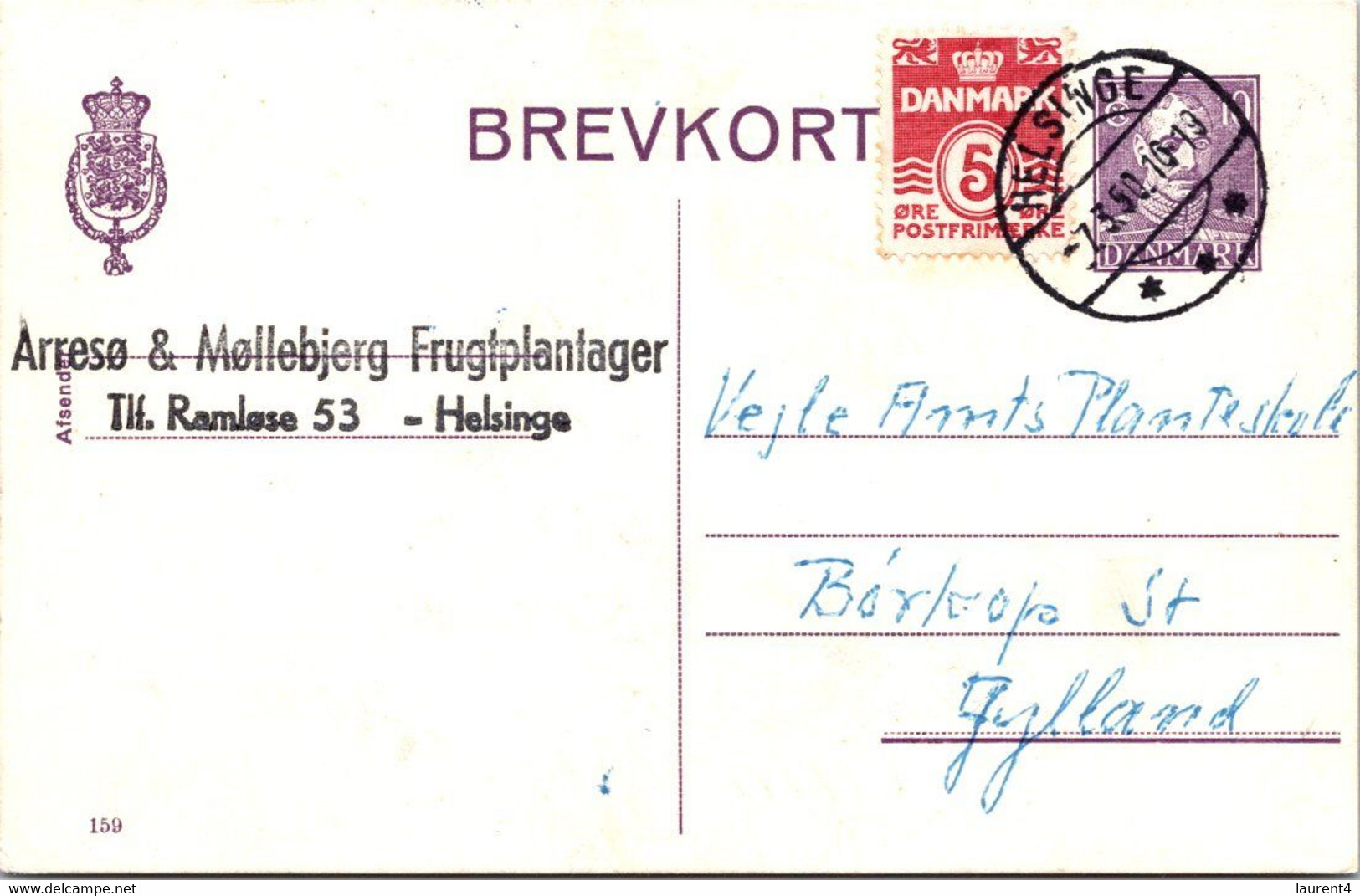 (5 B 8) Denmark - Posted - 1950 - BREVKORT - Otros & Sin Clasificación
