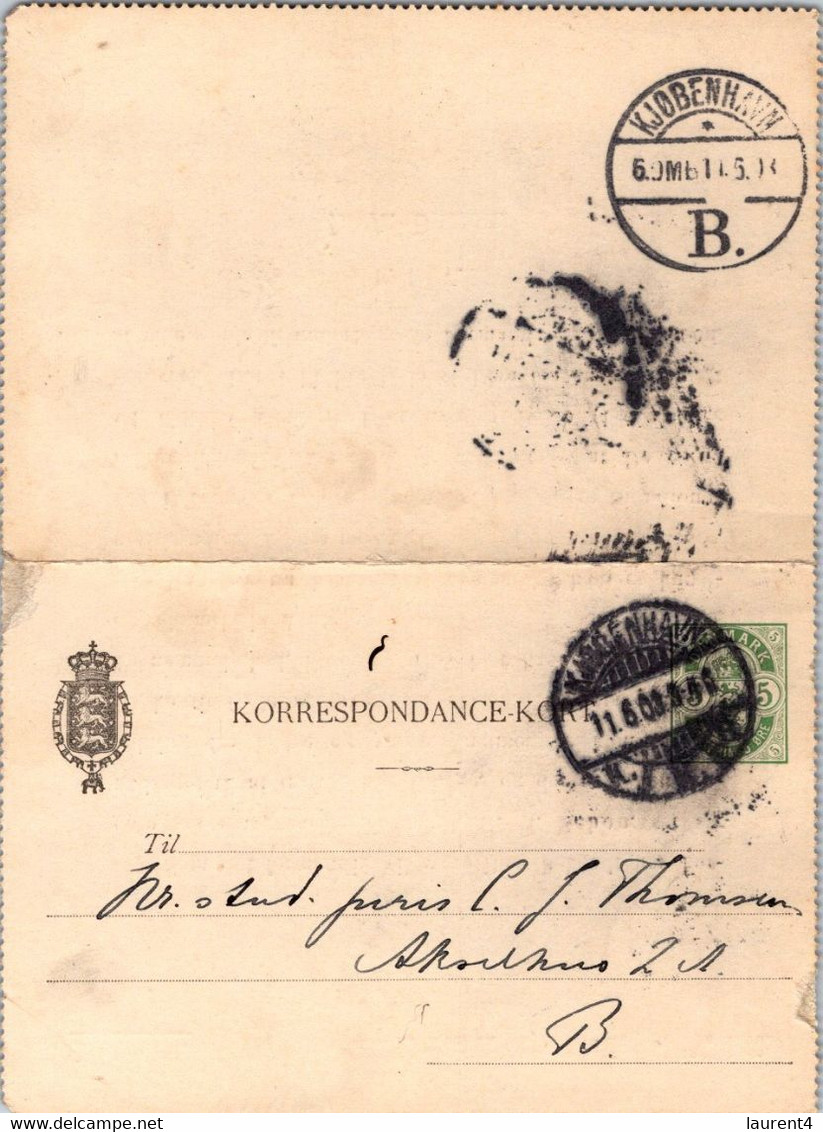 (5 B 8) Denmark - Posted - 1903 - KORRESPONDANCE-KORT - Other & Unclassified