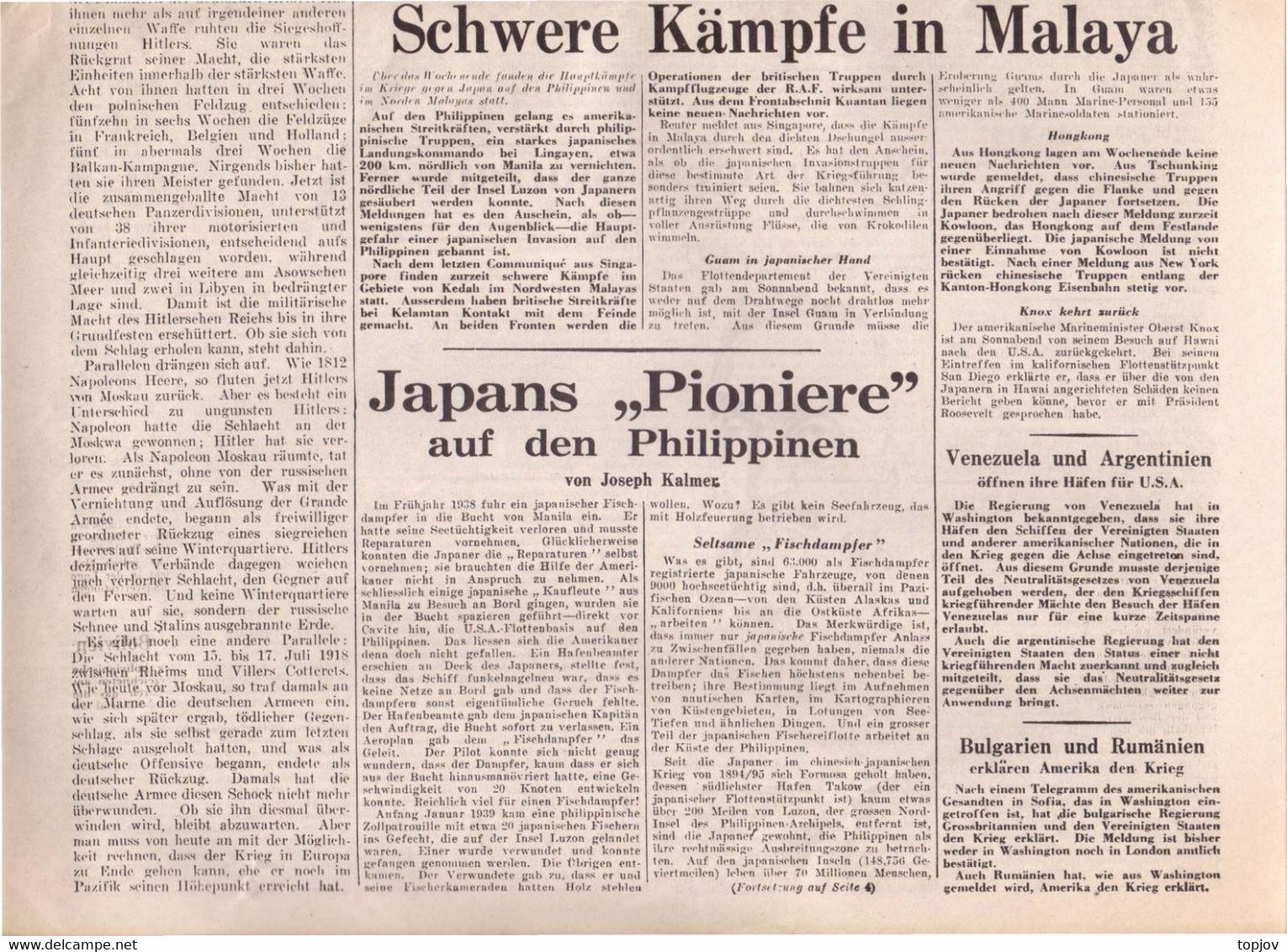 ENGLAND -  DIE  ZEITUNG  - KRIEG  MOSKAU - LONDON  - Komplette Zeitung - 1941 - General Issues