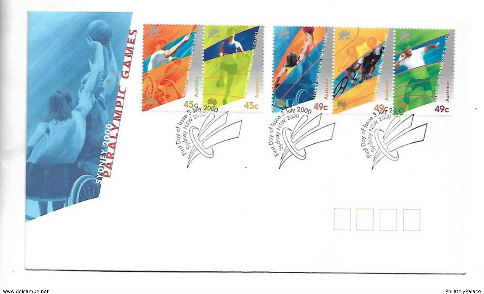 SYDNEY 2000 PARALYMPIC GAMES FDC OLYMPICS Olympic Games (**) Inde Indien - Zomer 2000: Sydney - Paralympics