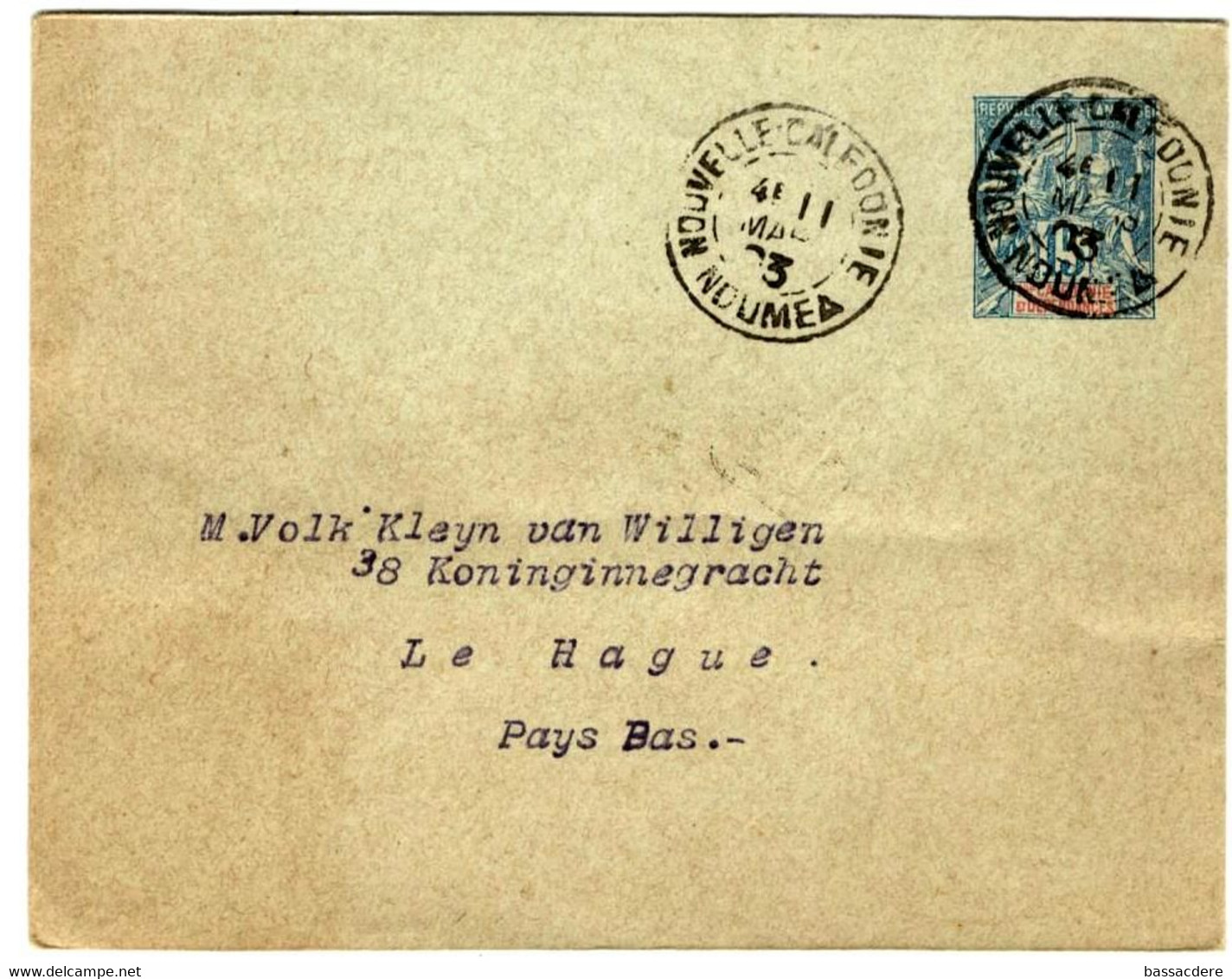 54930 - ENTIER  POUR LES PAYS BAS - Postal Stationery