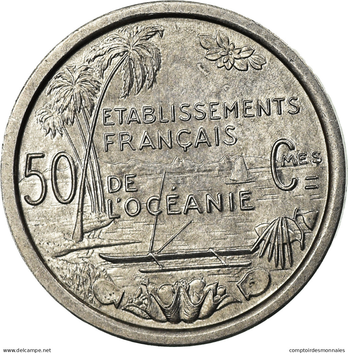 Monnaie, FRENCH OCEANIA, 50 Centimes, 1949, SPL, Aluminium, KM:1 - Sonstige – Ozeanien