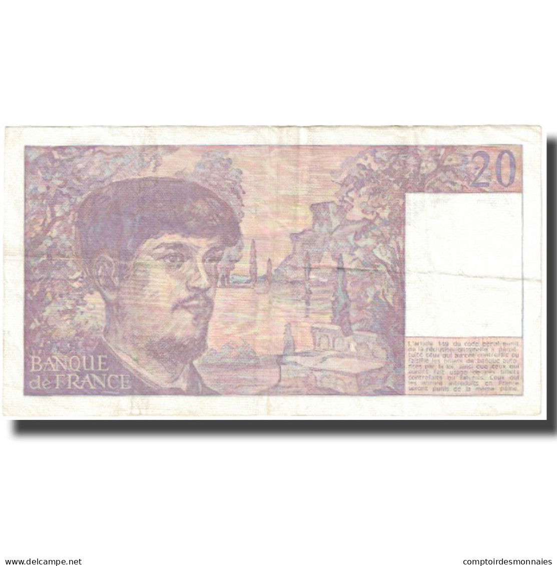 France, 20 Francs, Debussy, 1986, TTB, Fayette:66.7, KM:151a - 20 F 1980-1997 ''Debussy''