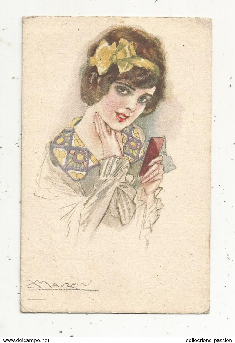 Cp, Illustrateur , Signée Mauzan , Femme ,vierge ,n° 1681 - Mauzan, L.A.