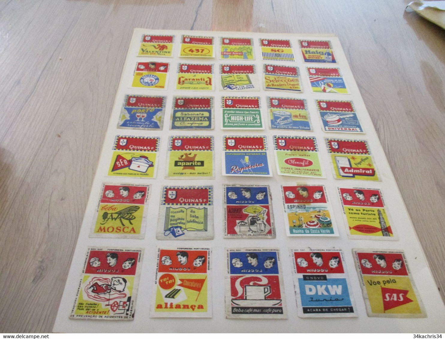 Collection Devant De Boîte D'allumettes Smatches X30 Quinas Miudos - Matchboxes