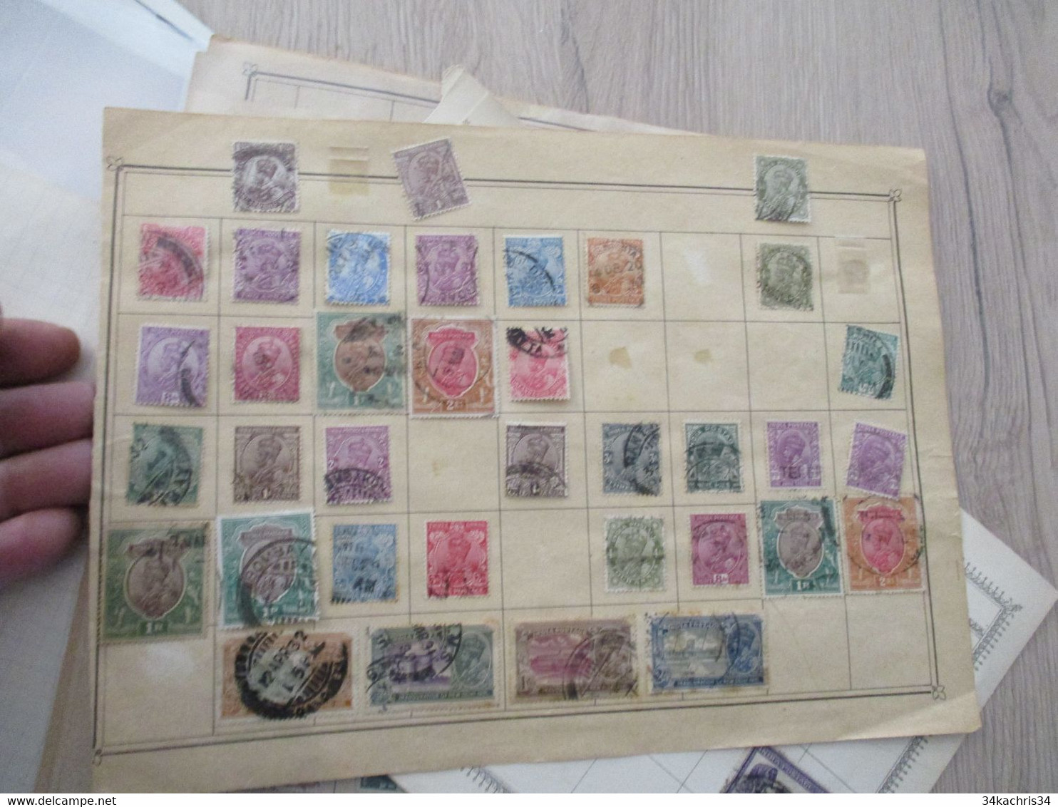 GA INDE INDIA ETATS INDIENS Lot Old Stamp All State Forte Côte Paypal Ok With Conditions Out Of EU - Verzamelingen & Reeksen