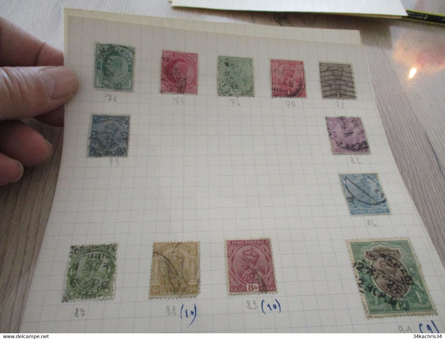 GA INDE INDIA ETATS INDIENS lot old stamp all state forte côte paypal ok with conditions out of EU