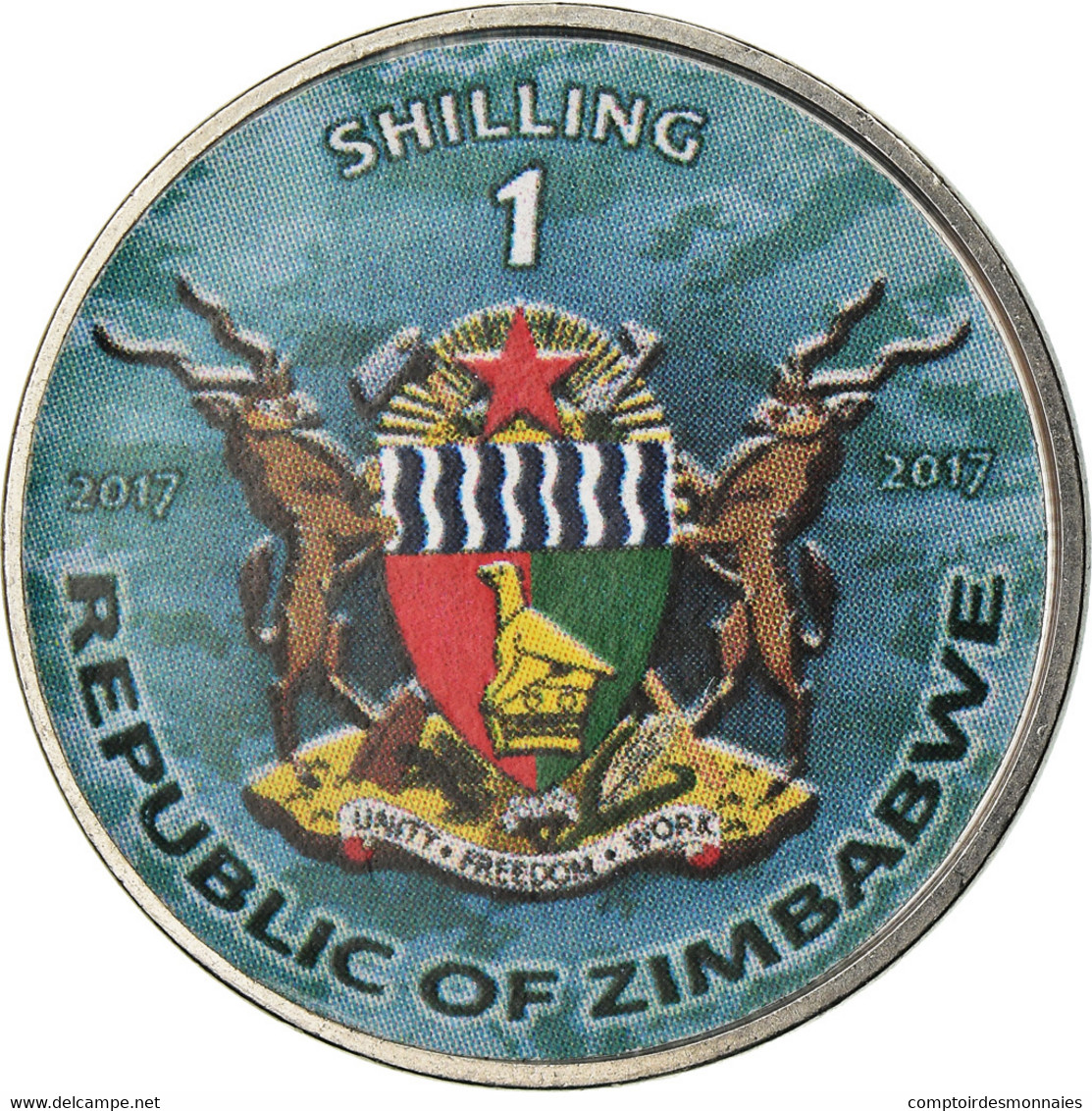 Monnaie, Zimbabwe, Shilling, 2017, Warship - Oliver Hazard Perry, SPL, Nickel - Simbabwe