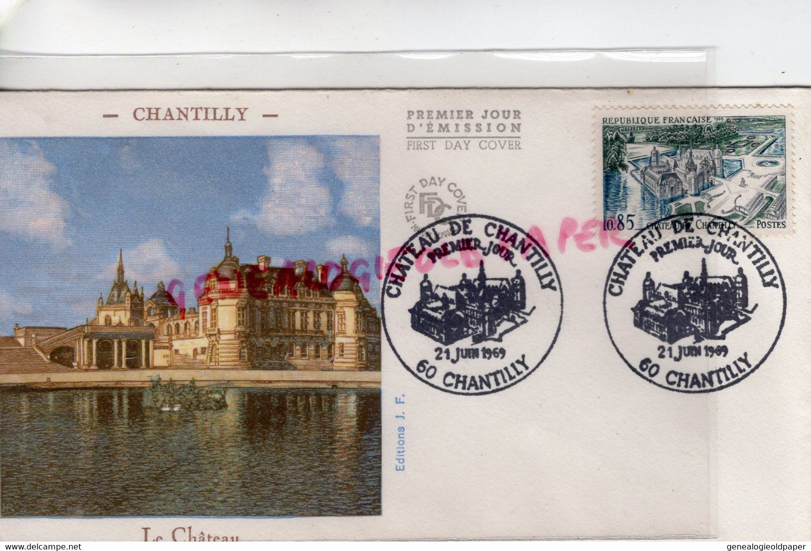 60- CHANTILLY- ENVELOPPE LE CHATEAU  1969 - Ohne Zuordnung