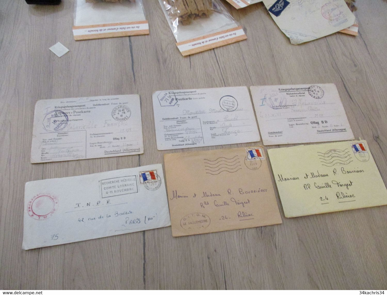 FRANCE Lot 36 Lettre Guerres Cachets Oblitérations Carte De Prisonniers - Altri & Non Classificati
