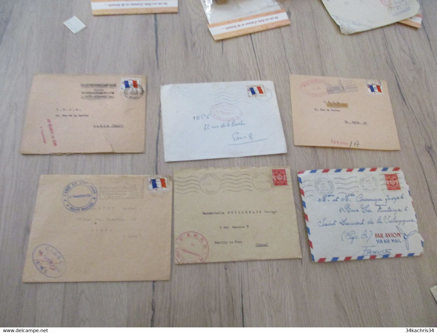 FRANCE lot 36 lettre Guerres cachets oblitérations carte de prisonniers