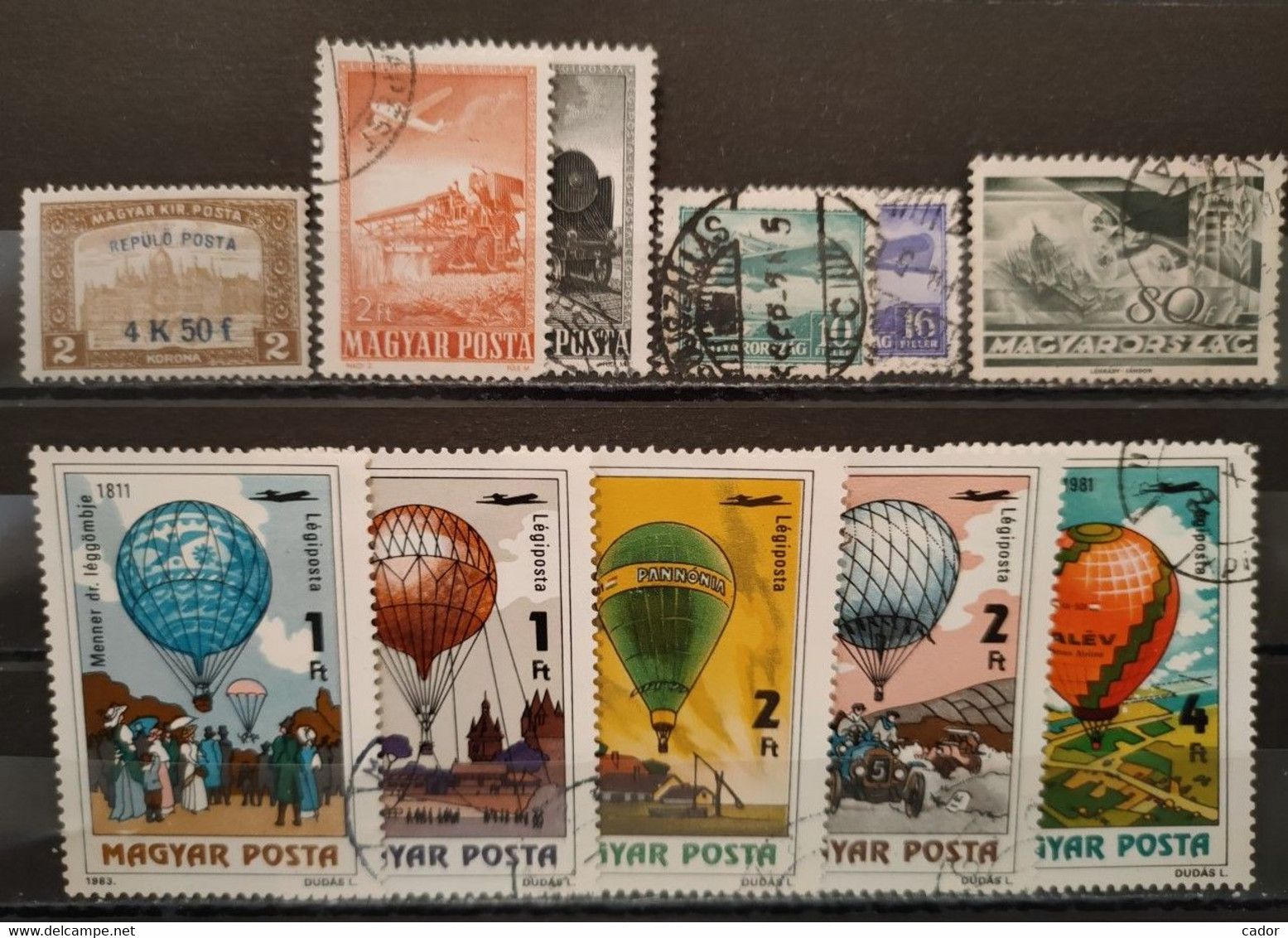 HONGRIE- Poste Aérienne Lot 1918/1983 - 10 O / 1 * (voir Scan) - Altri & Non Classificati