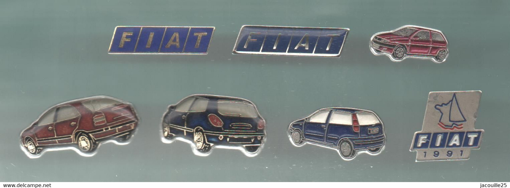 PINS PIN'S AUTO FIAT 651  AUTOMOBILE CROMA TIPO UNO  LOT 7 PINS - Fiat