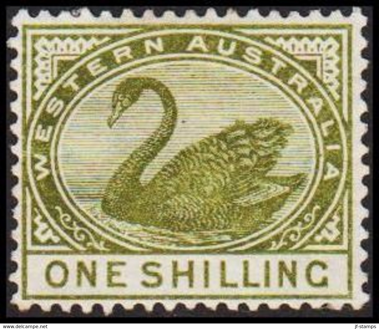 1890. Western Australia. ONE SHILLING. Swan. Hinged. (Michel 40) - JF512325 - Neufs