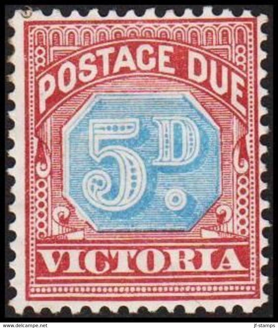 1890. VICTORIA AUSTRALIA  5 D POSTAGE DUE. Hinged.  - JF512361 - Mint Stamps