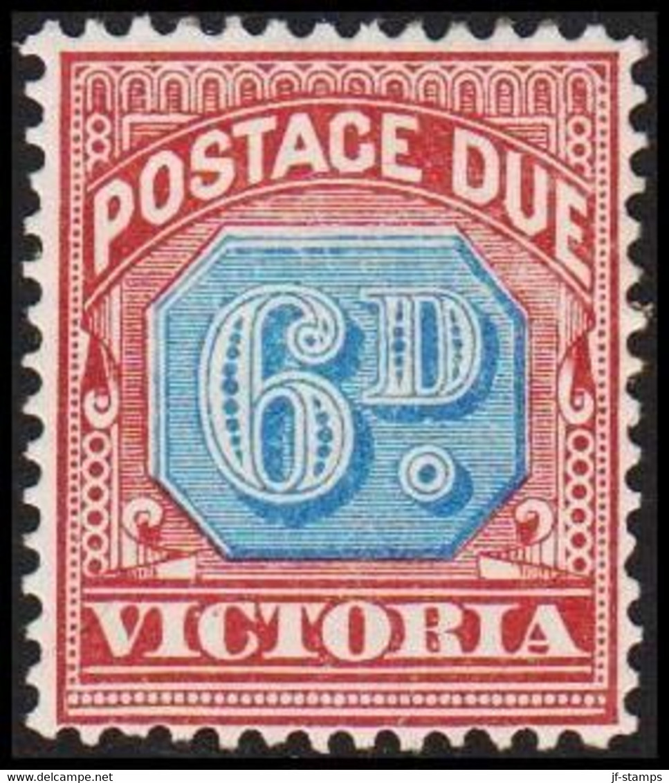 1890. VICTORIA AUSTRALIA  6 D POSTAGE DUE. Hinged.  - JF512362 - Neufs