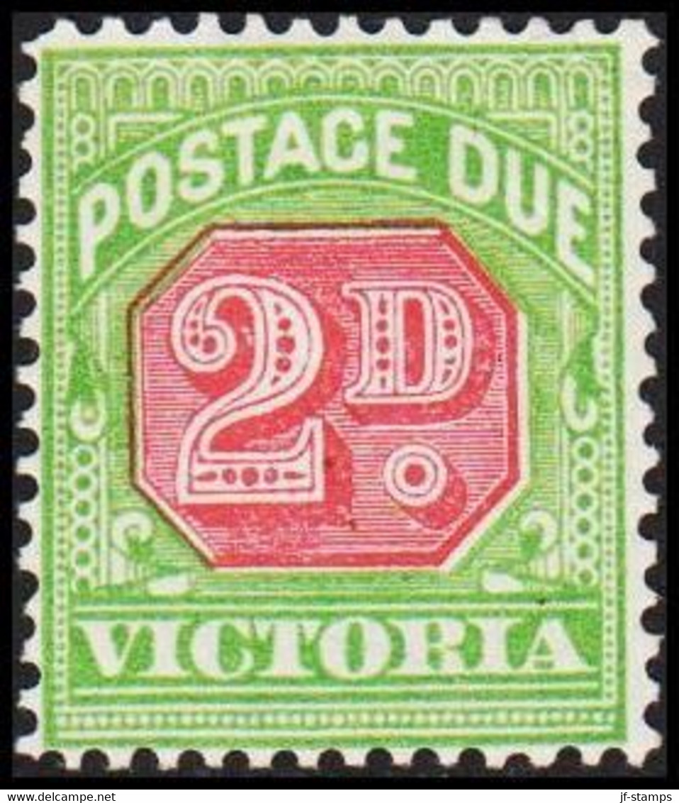 1895. VICTORIA AUSTRALIA  2 D POSTAGE DUE. Hinged. - JF512368 - Ungebraucht