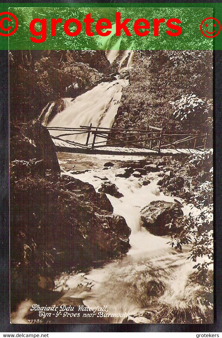 TYN-Y-GROES (near Barmouth) Rhaiadr Ddu Waterfall ± 1915 - Merionethshire