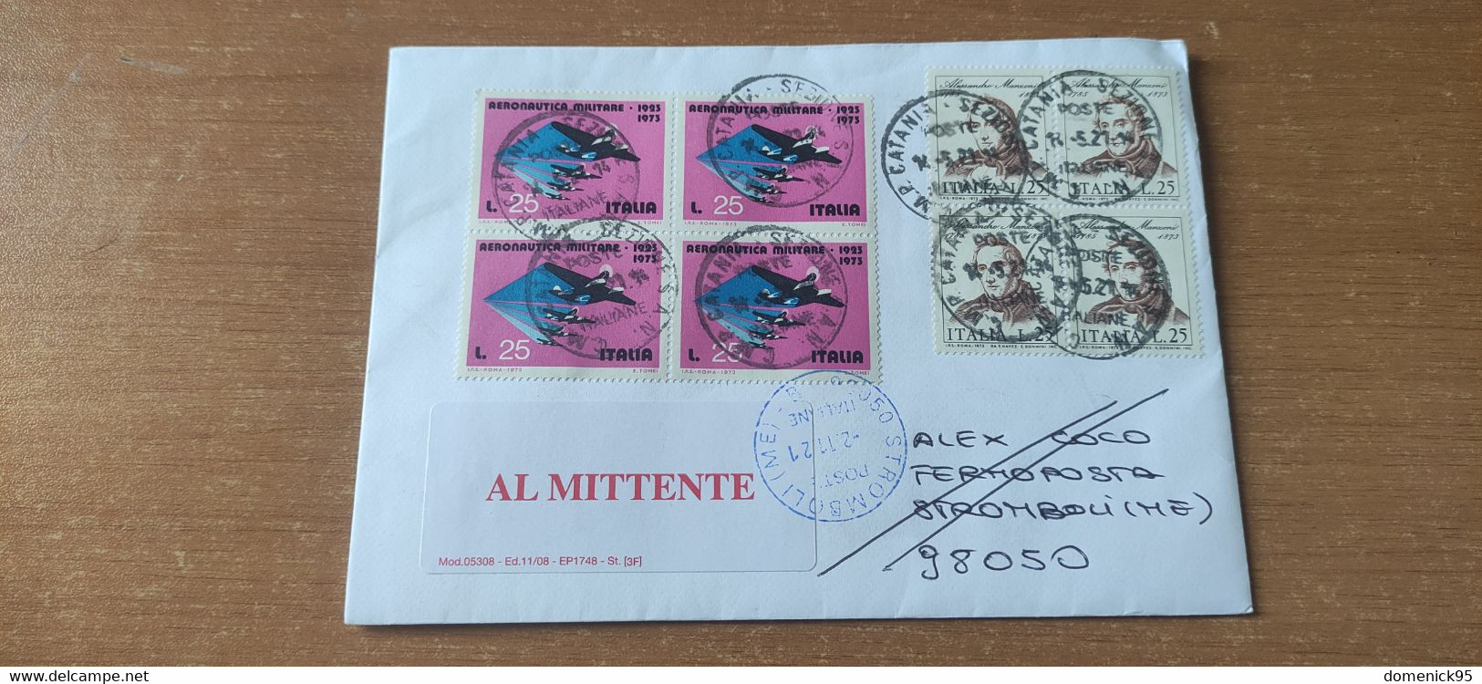 2021-Lettera Ritornata Al Mittente Con Timbro Di Arrivo - 2021-...: Storia Postale