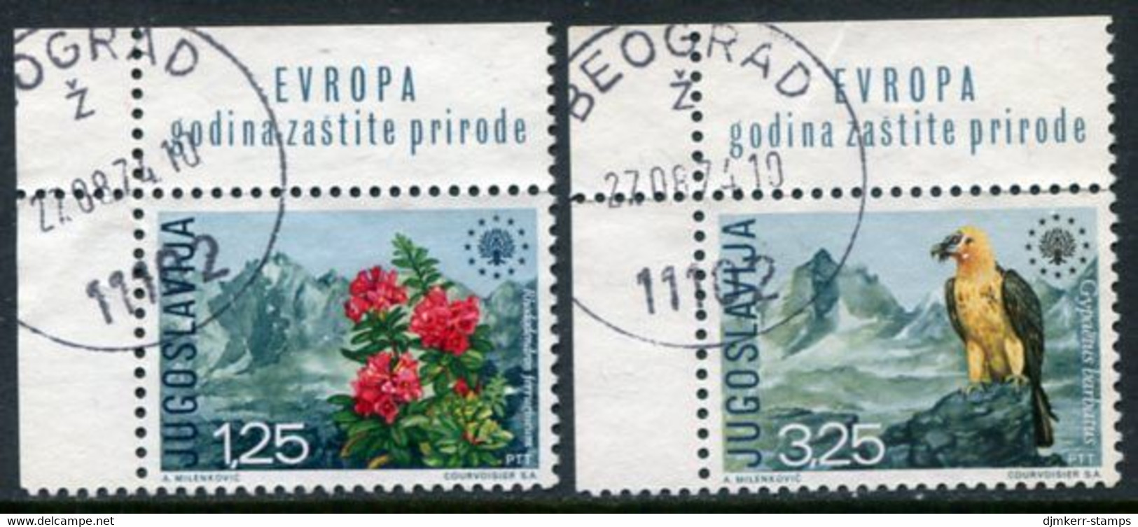 YUGOSLAVIA 1970 European Nature Protection Used. Michel 1406-07 - Usati