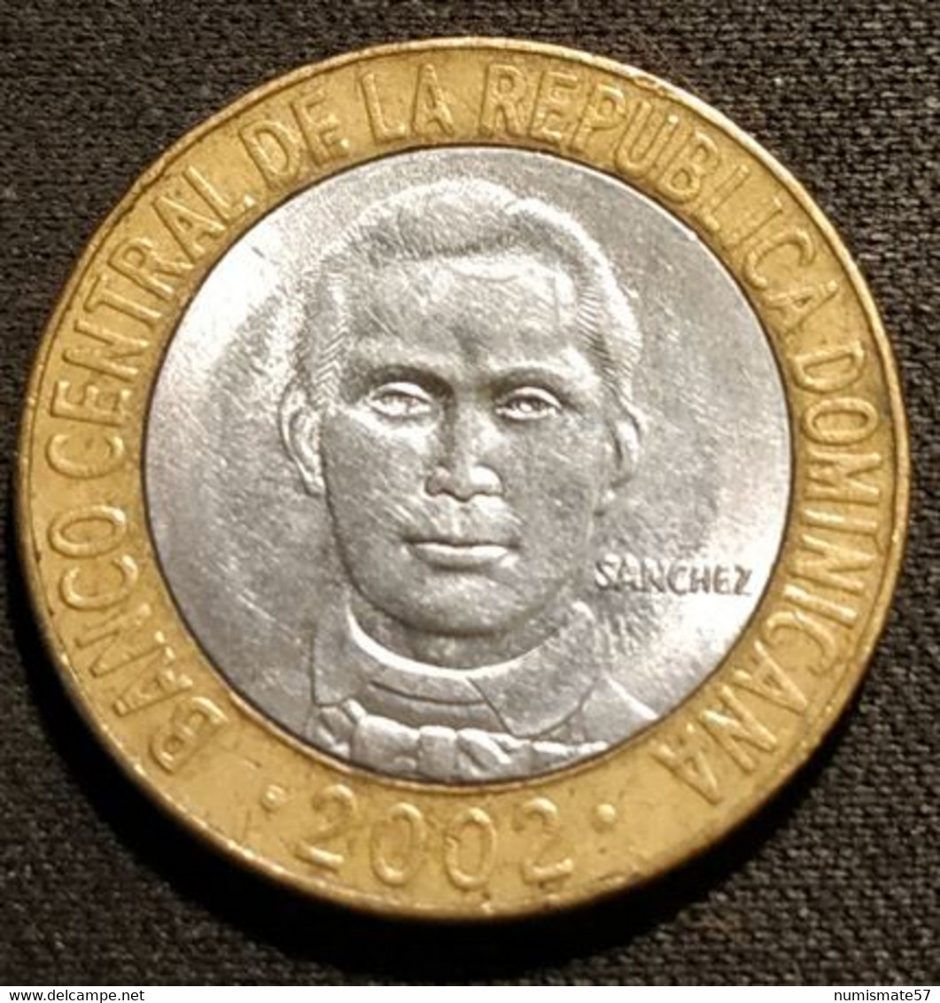 REPUBLIQUE DOMINICAINE - 5 PESOS 2002 - Francisco Del Rosario Sánchez - KM 89 - Dominicaanse Republiek