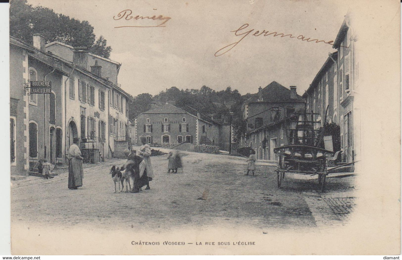 CHATENOIS (88) - La Rue Sous L'Eglise - Bon état - Chatenois