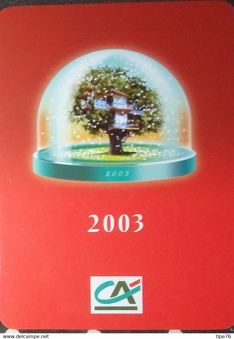 Petit Calendrier De Poche 2003 Banque Crédit Agricole - Tamaño Pequeño : 2001-...