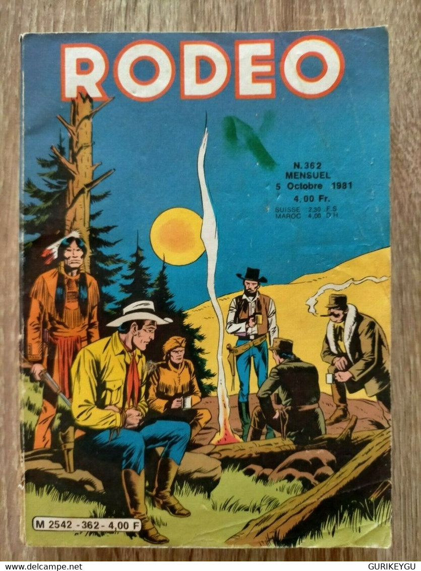 Bd RODEO N° 362  TEX WILLER  CARSON 05/10/1981  LUG   BE - Rodeo